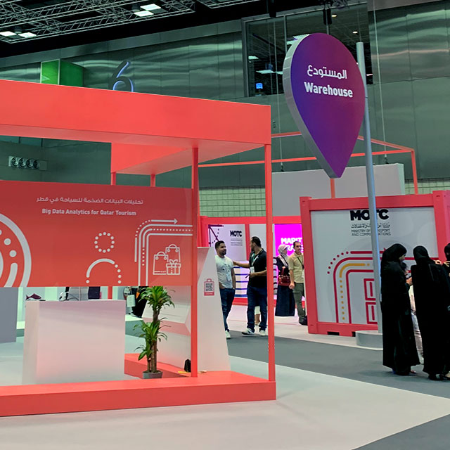 Exhibition Stand inside an large expo hall